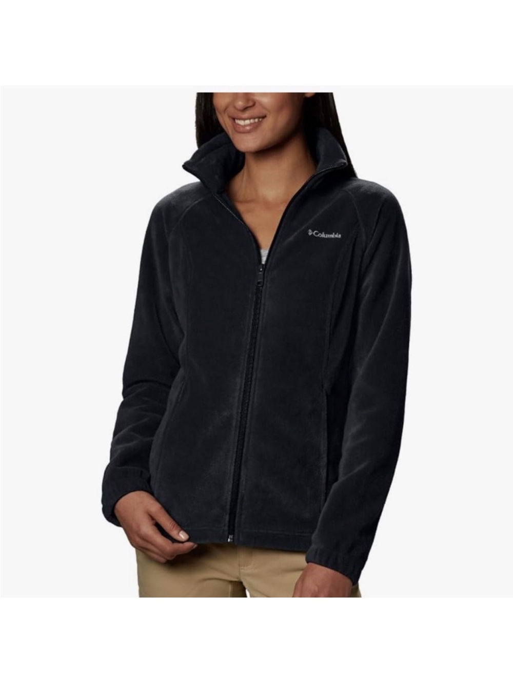 Columbia Women's Black (dark gray) Full-Zip Teddy Fleece Jacket